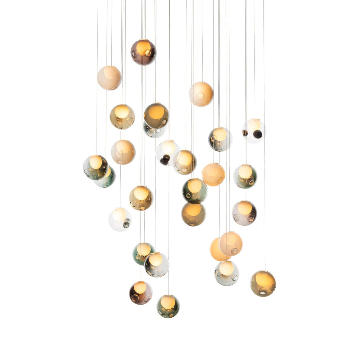 Verona Lustre Cluster Globe Transparent Escaliers