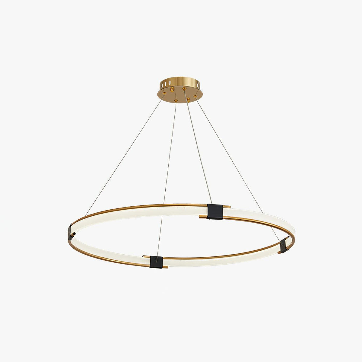 Lustra Lustre Anneau Doré LED Halo Moderne