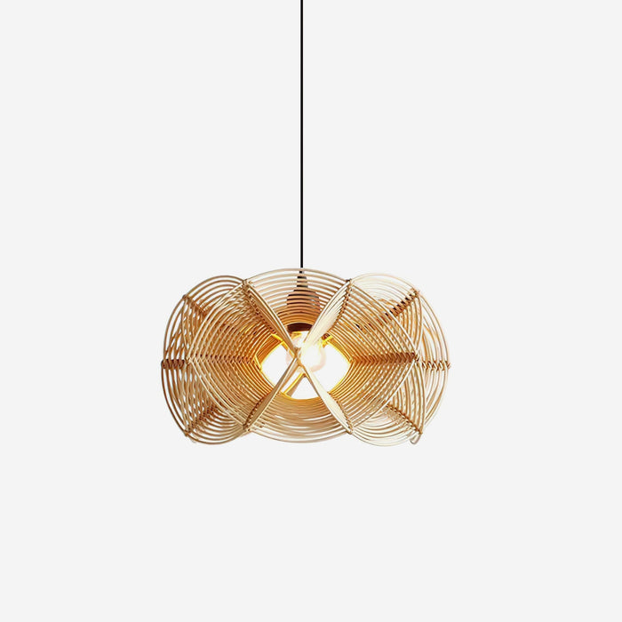 Golven Suspension Rattan Tissé Organique Artistique