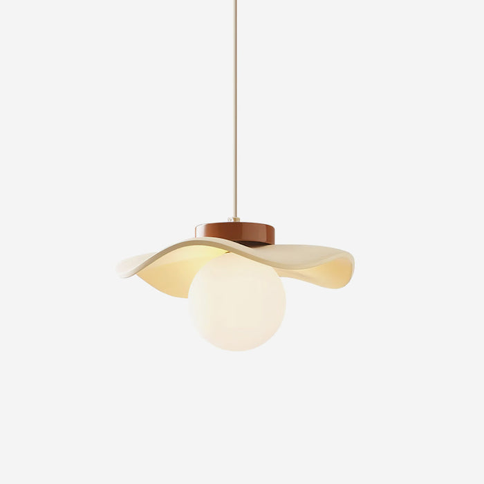 Suspension Verre Ondulé Ombre Sculptural Minimaliste Accent