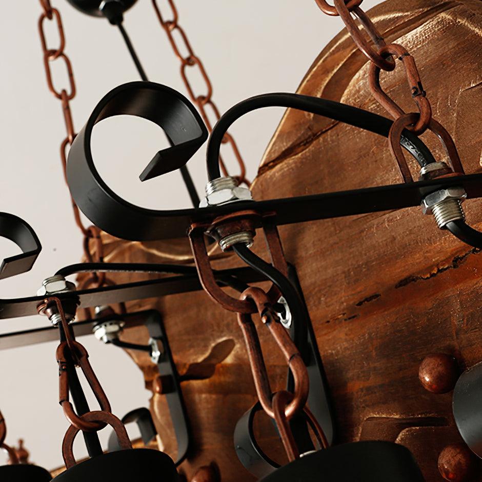 Lustra Suspension en Bois Vintage