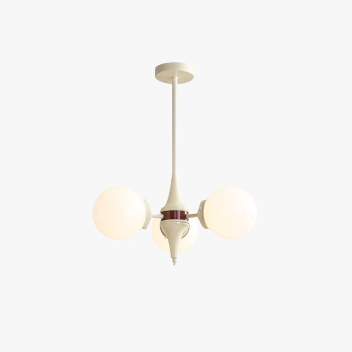 Valentina Lustre Français LED Blanc Crème Métal Salon