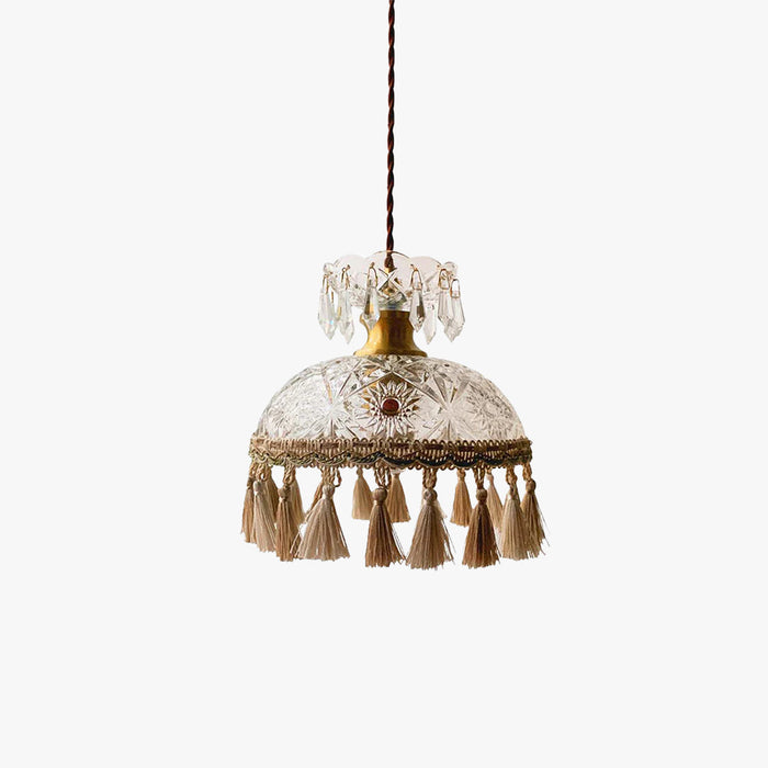 Tiffany Français Médiéval LED Suspension Verre Salon/Chambre À Coucher