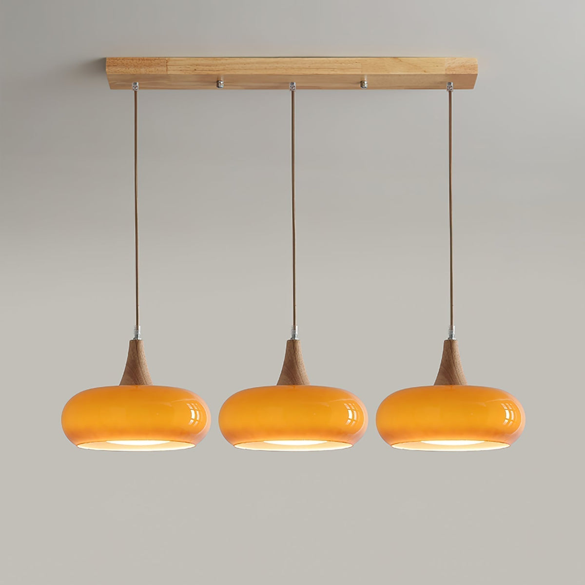 Charlotte Suspension Bois 1/2/3 Lampes