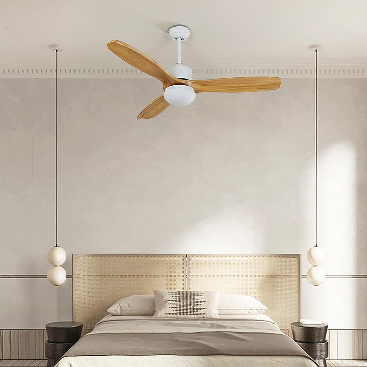 Utalis Plafonnier Ventilateur Naturel Élégant Ventilateur de plafond