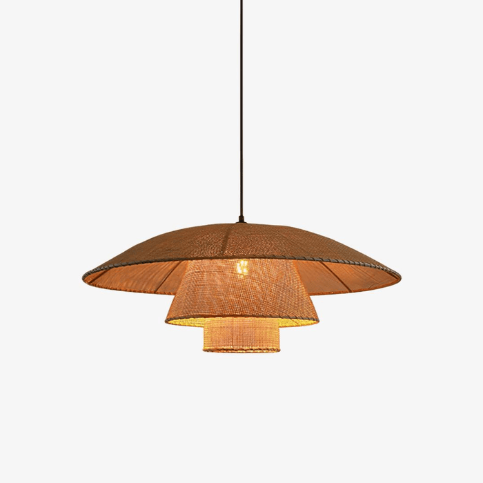 Orvellace Rotin Vintage Pendentif Lampe