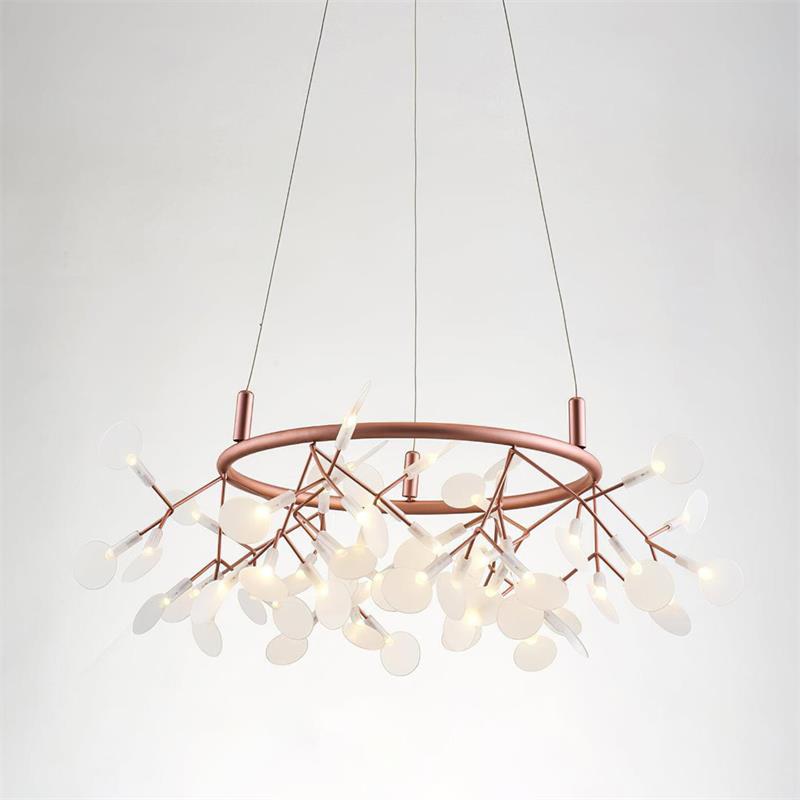 Arthearae Lustre Métal Acrylique Rond Luxe Postmoderne