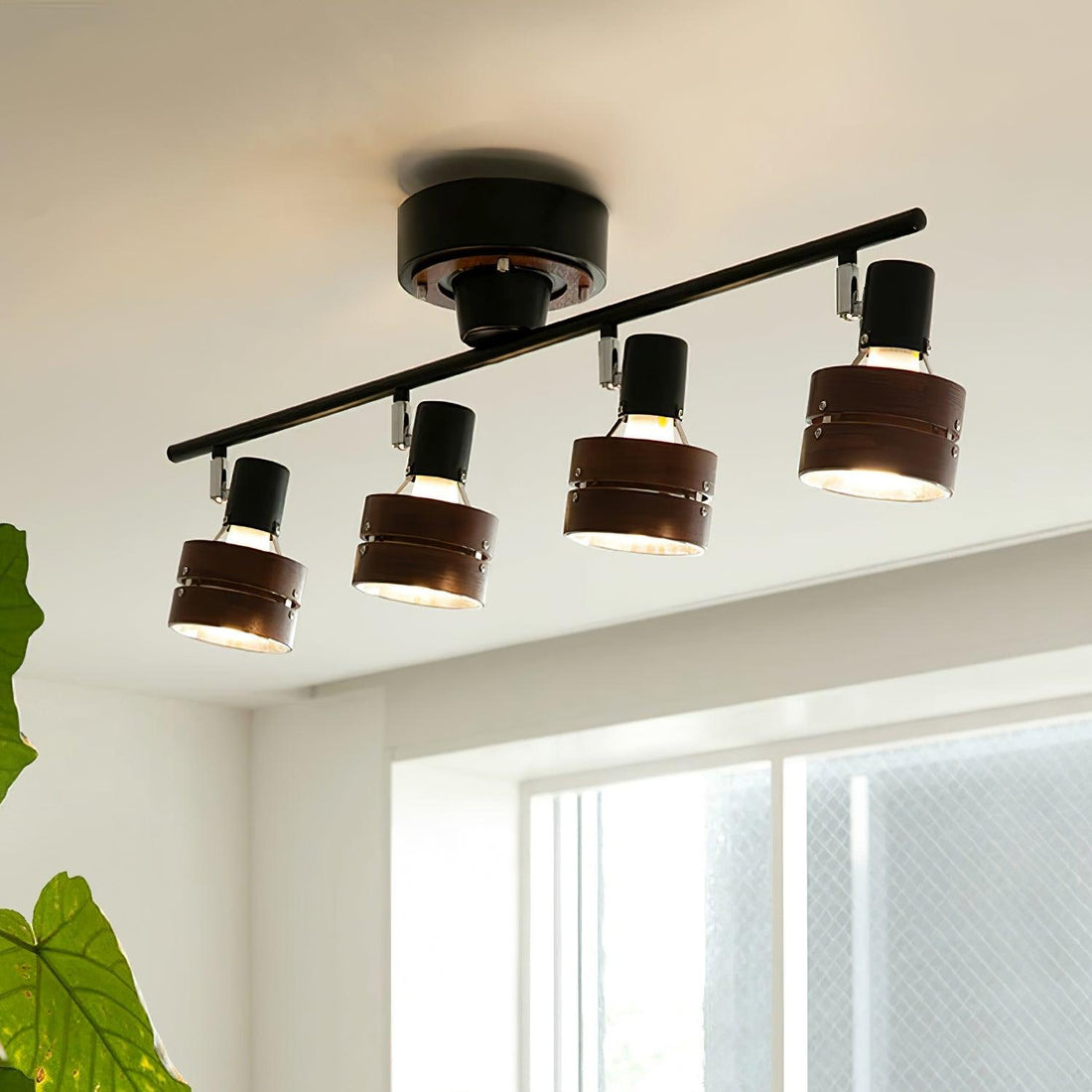 Daven Lustra Projecteur Rail 4-Lumières Ajustable