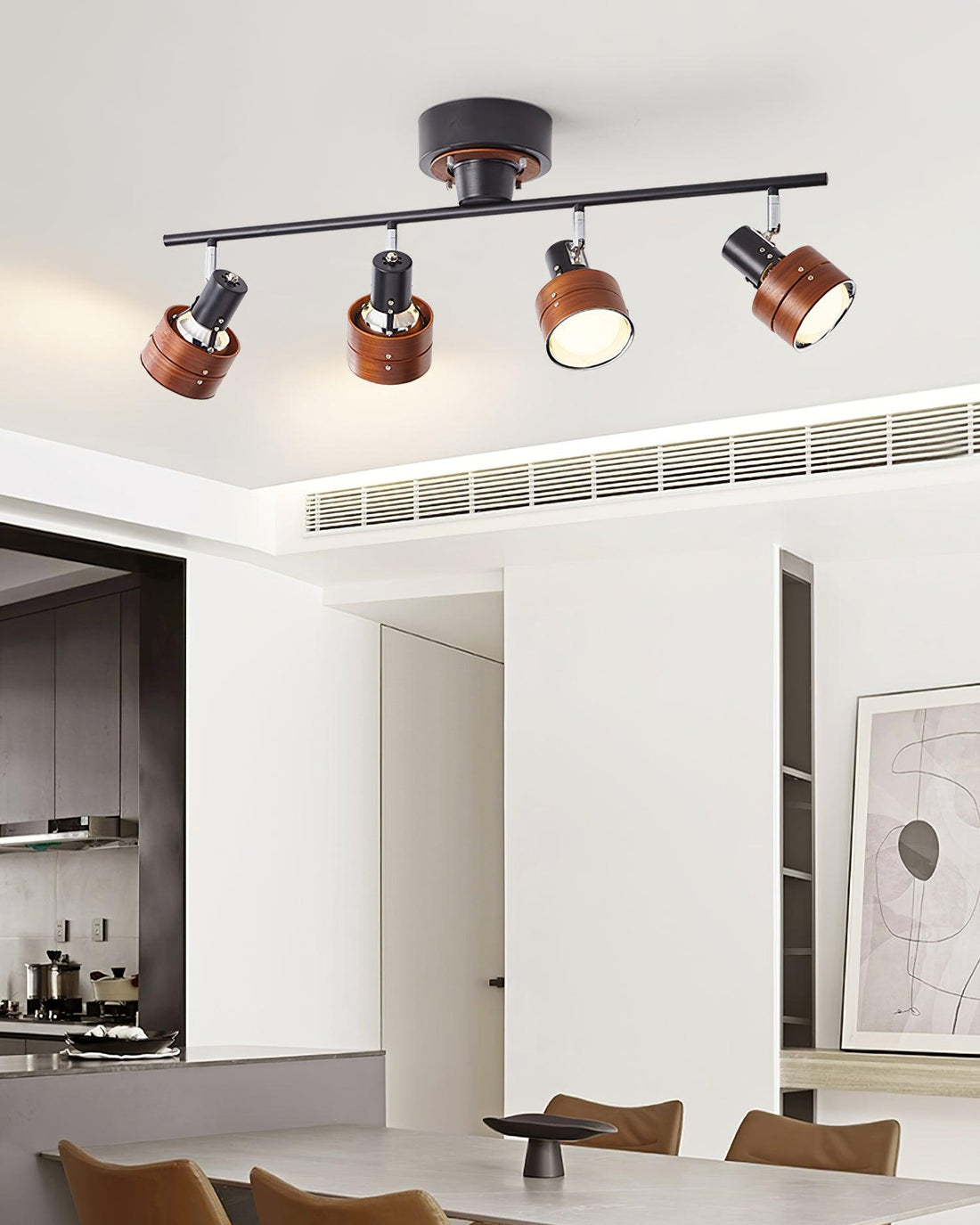 Daven Lustra Projecteur Rail 4-Lumières Ajustable