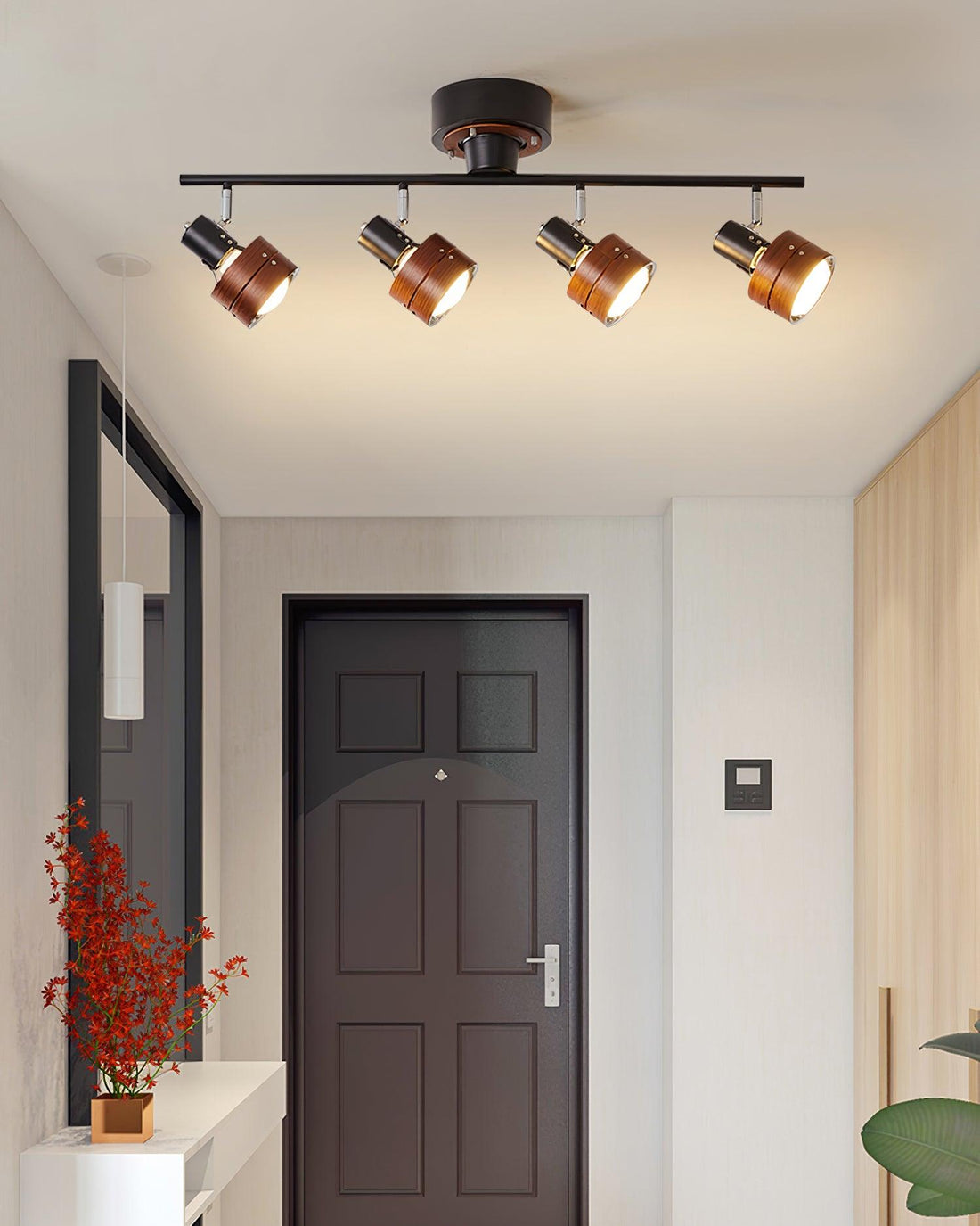 Daven Lustra Projecteur Rail 4-Lumières Ajustable