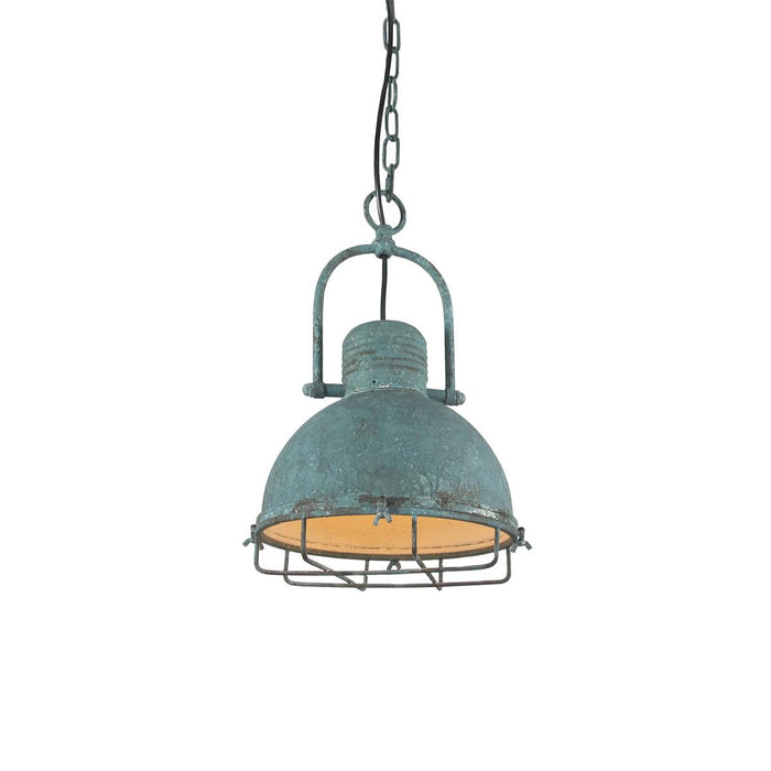 Hopedale Suspension Métal Vert Antique Industriel Vintage
