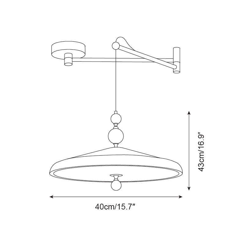 Geyon Lampe Suspendue à Bras Ajustable