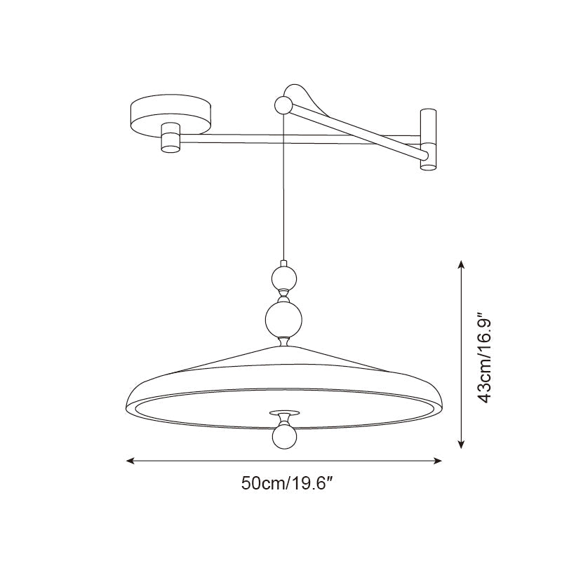 Geyon Lampe Suspendue à Bras Ajustable