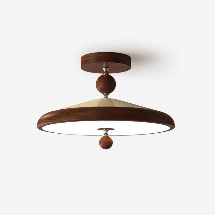 Belano Lampe Plafond Ronde Cadre en Bois