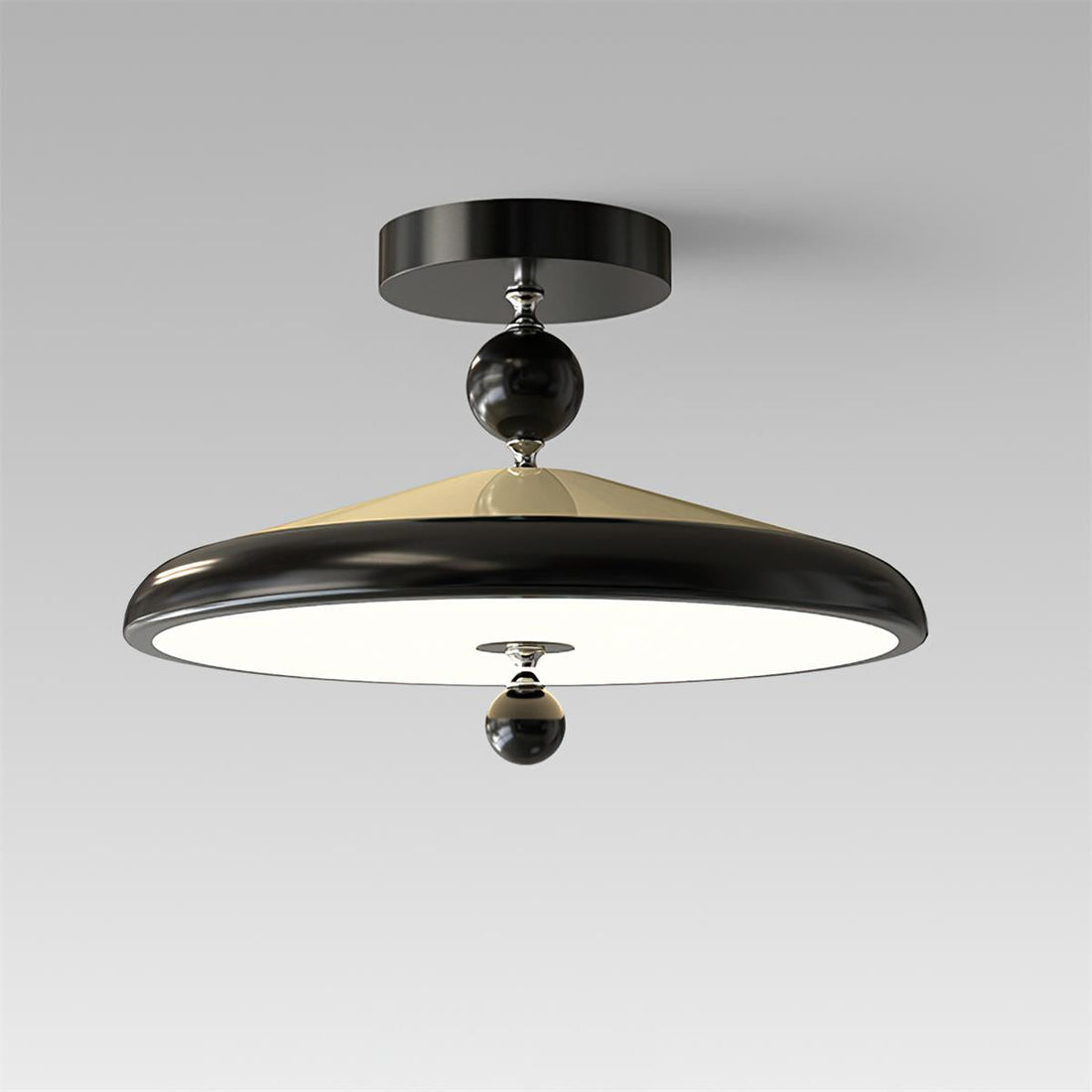 Belano Lampe Plafond Ronde Cadre en Bois