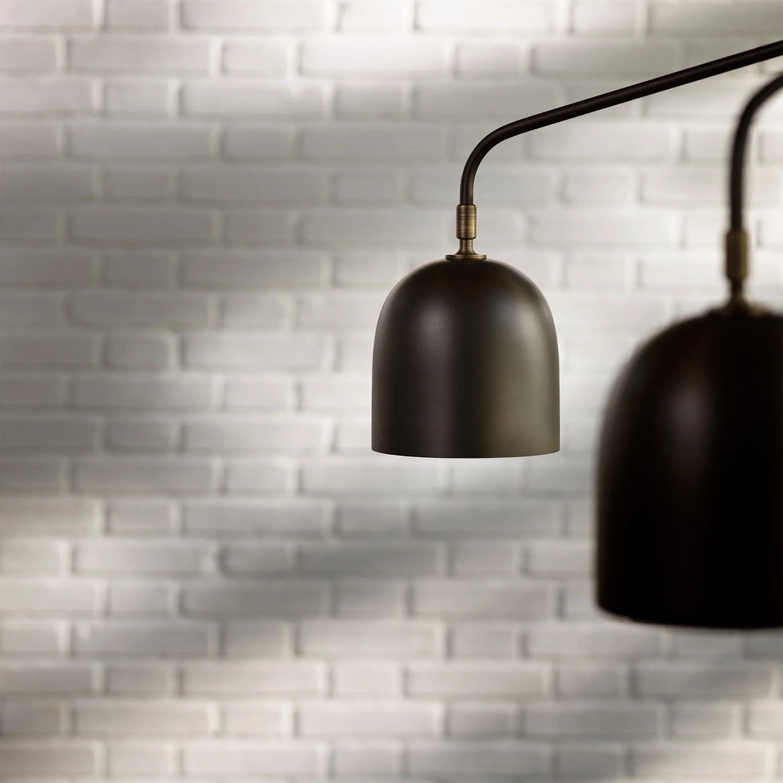 Lustra Lustre Noir en Laiton Industriel