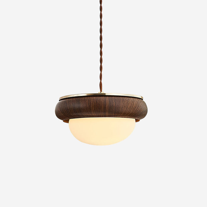 Quillon Lampe Suspendue en Anneau de Bois