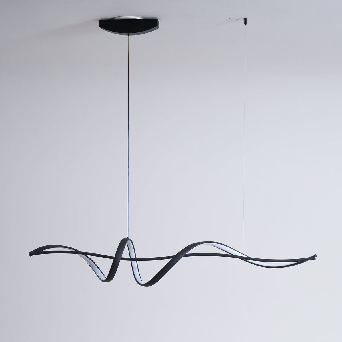 Aveline Suspension moderne LED Wave noire