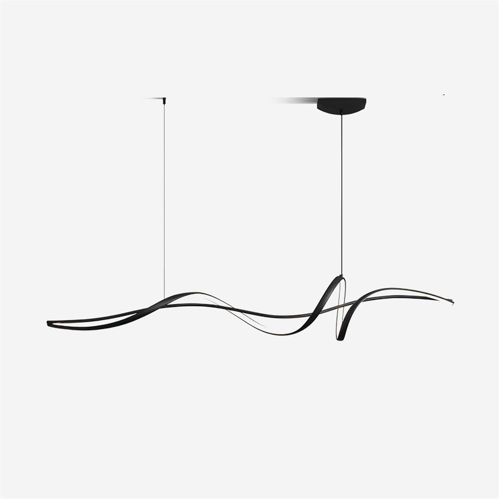 Aveline Suspension moderne LED Wave noire