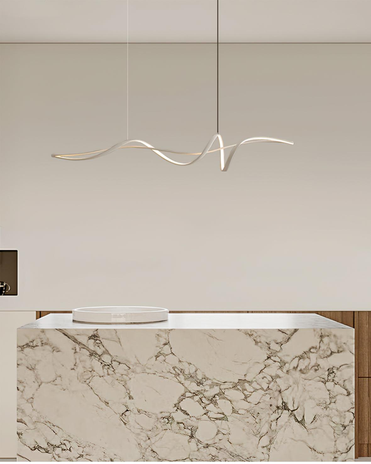 Aveline Suspension moderne LED Wave noire