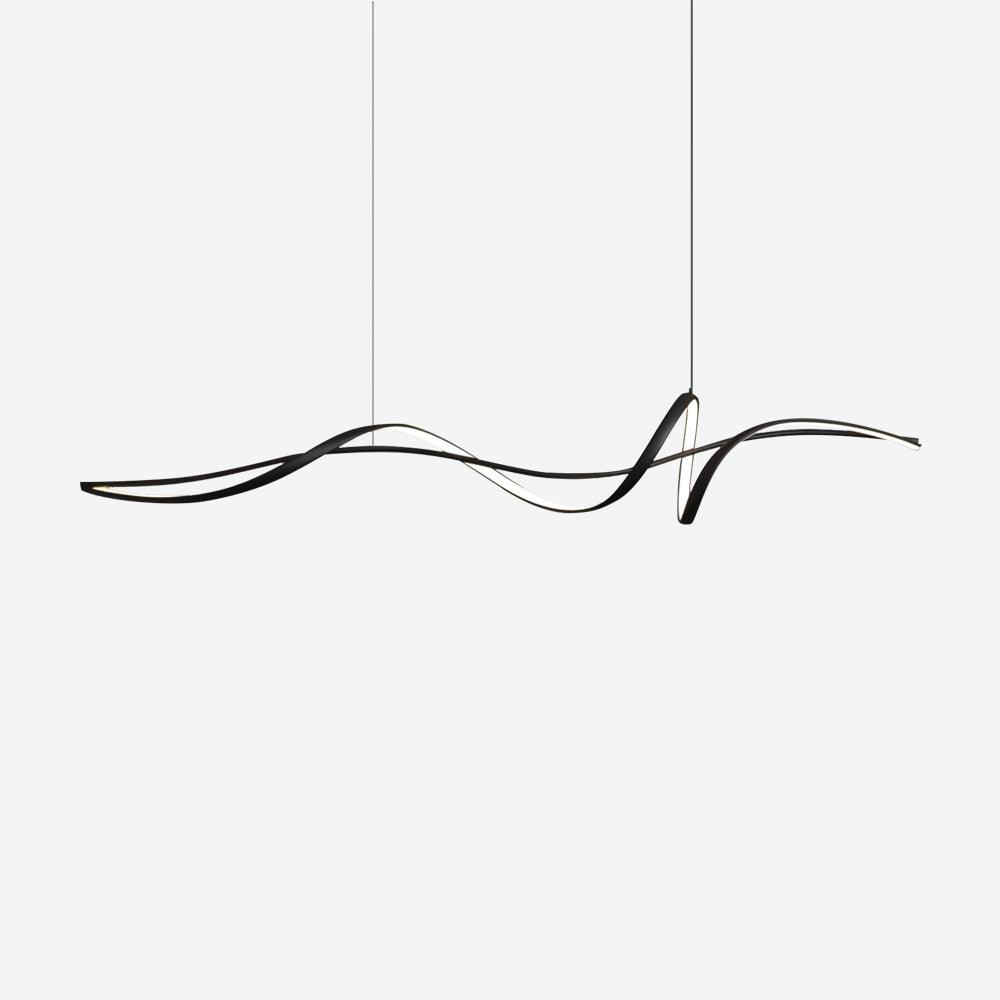 Aveline Suspension moderne LED Wave noire
