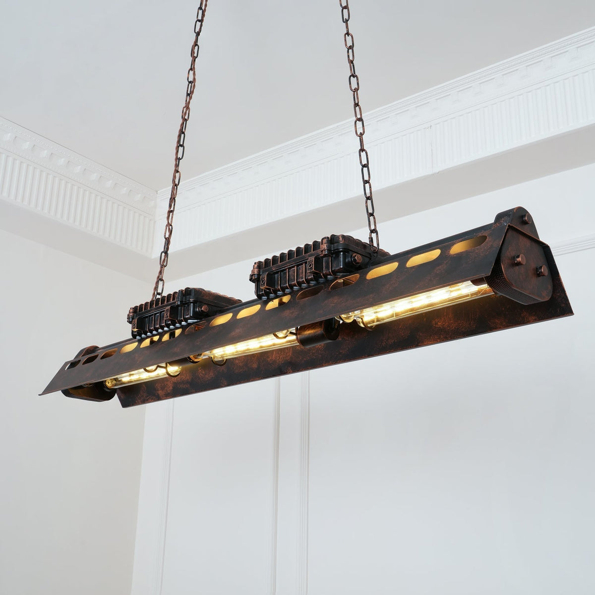 Lustra Lustre Cadre Rectangulaire Industriel