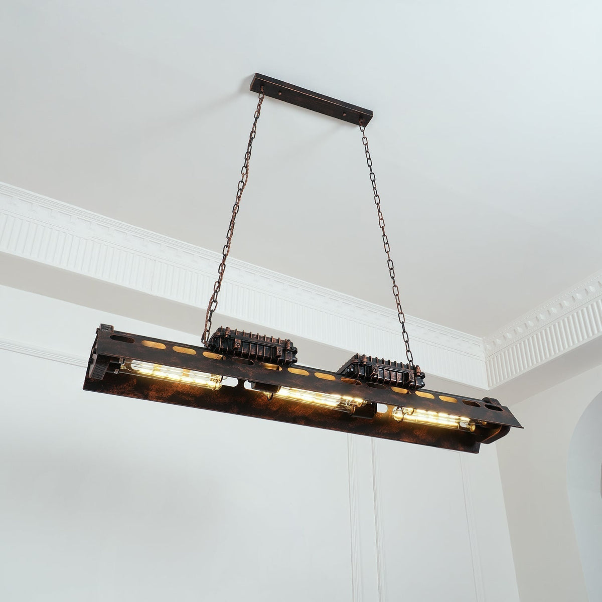 Lustra Lustre Cadre Rectangulaire Industriel