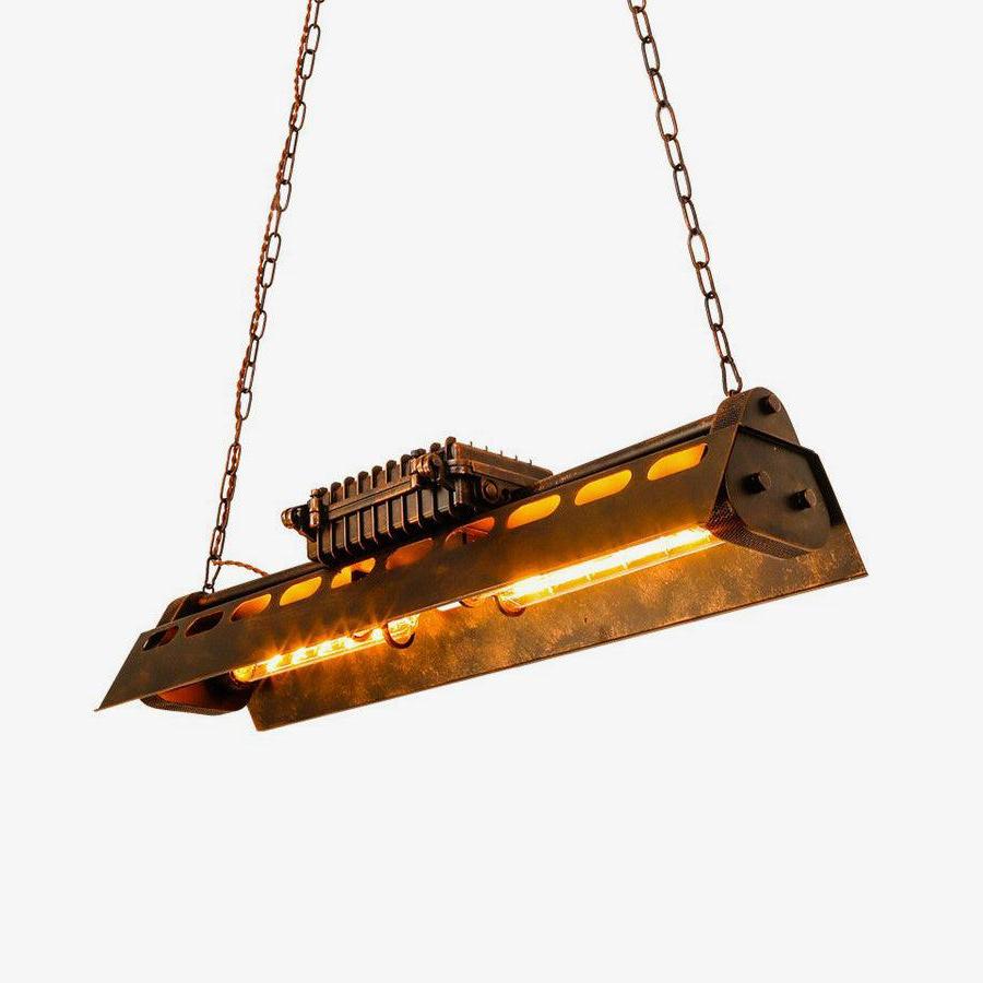 Lustra Lustre Cadre Rectangulaire Industriel