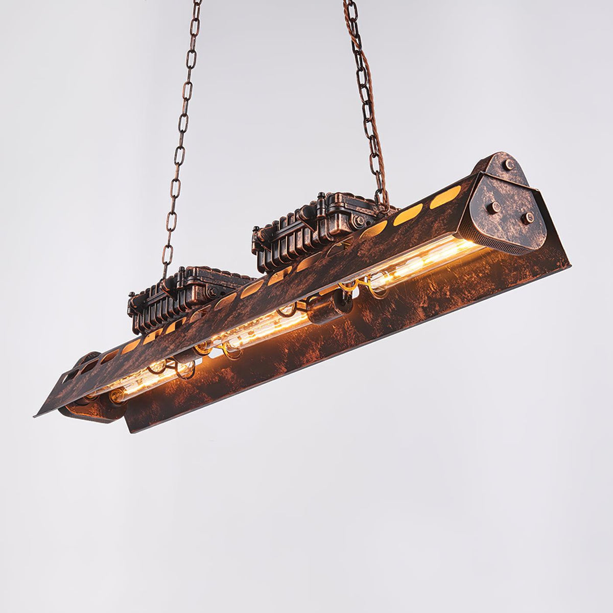 Lustra Lustre Cadre Rectangulaire Industriel