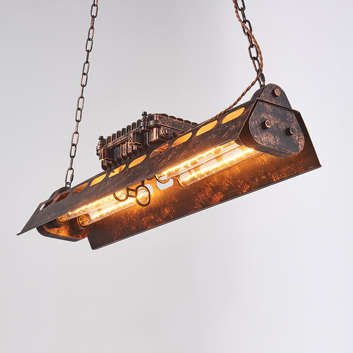 Lustra Lustre Cadre Rectangulaire Industriel