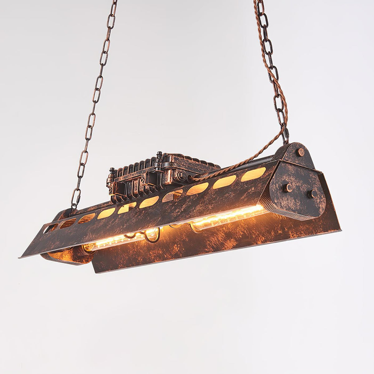 Lustra Lustre Cadre Rectangulaire Industriel