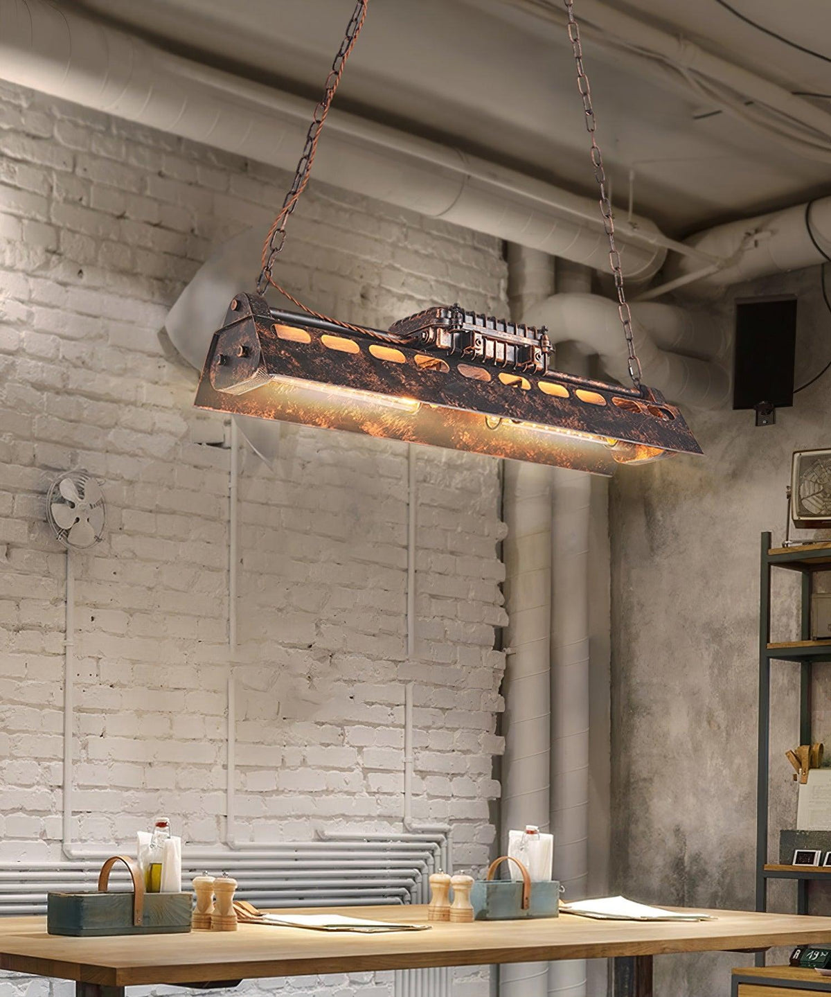 Lustra Lustre Cadre Rectangulaire Industriel