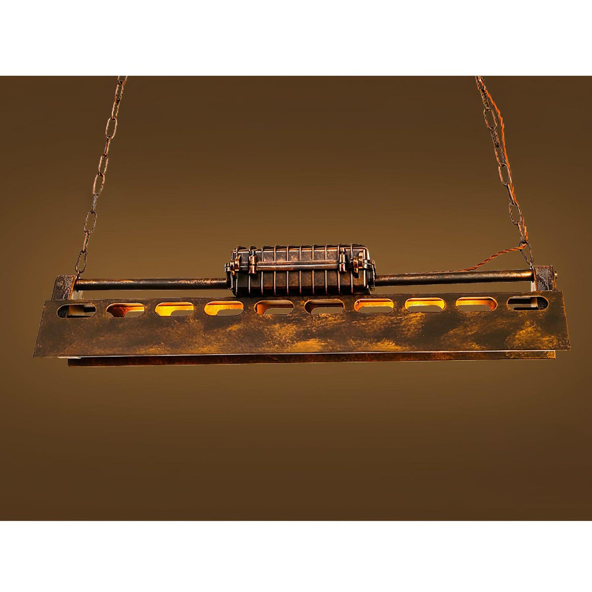 Lustra Lustre Cadre Rectangulaire Industriel