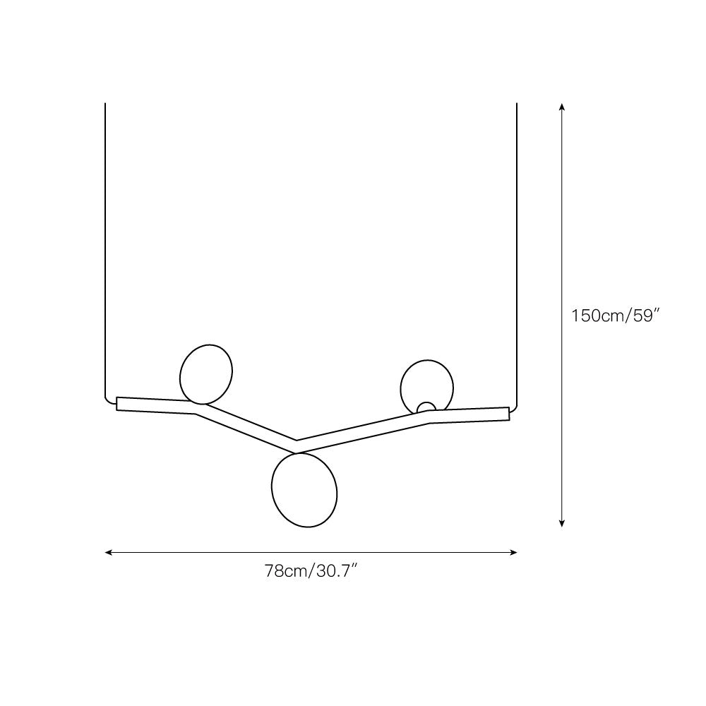 Evmirion Suspension Horizontale Verre Moderne