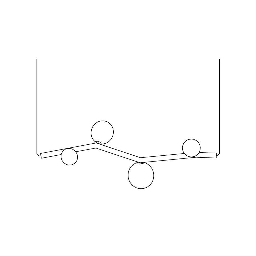Evmirion Suspension Horizontale Verre Moderne