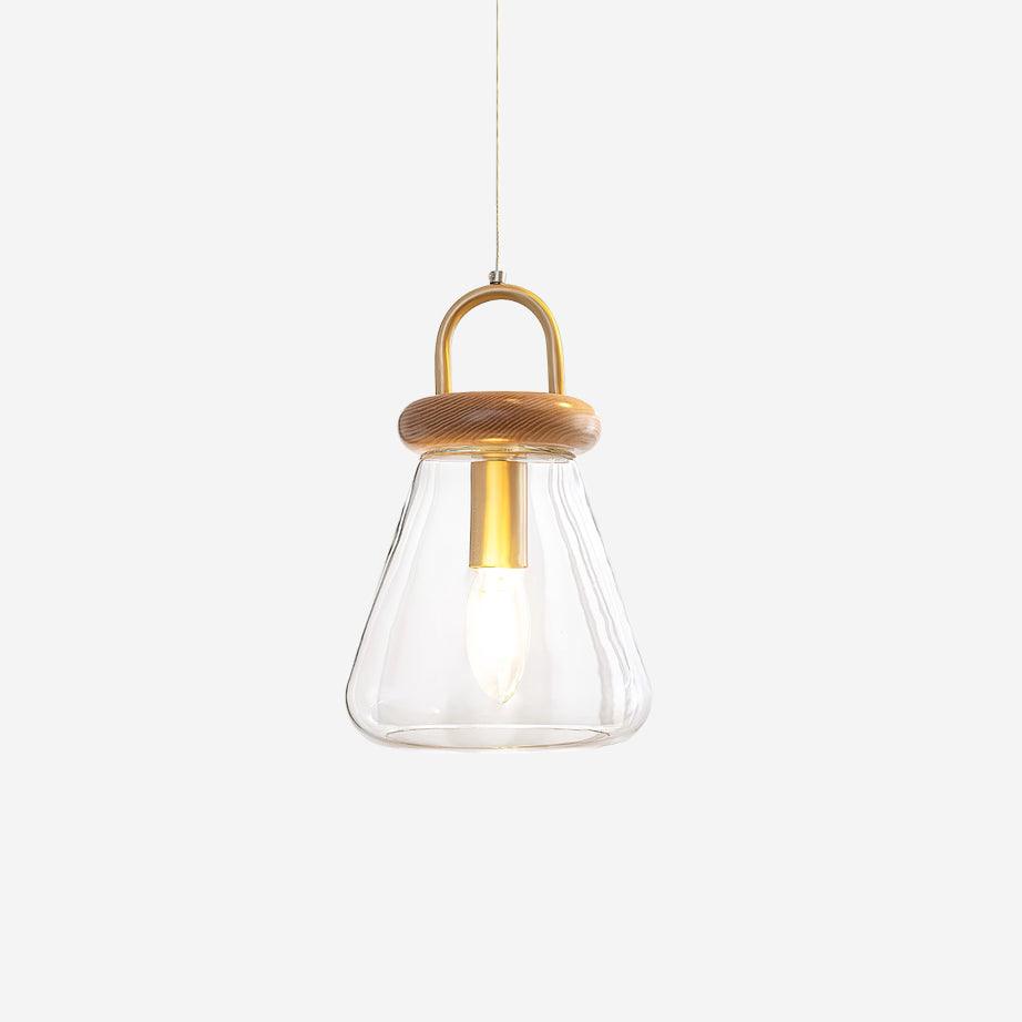 Jars Suspension Verre Bois Minimaliste