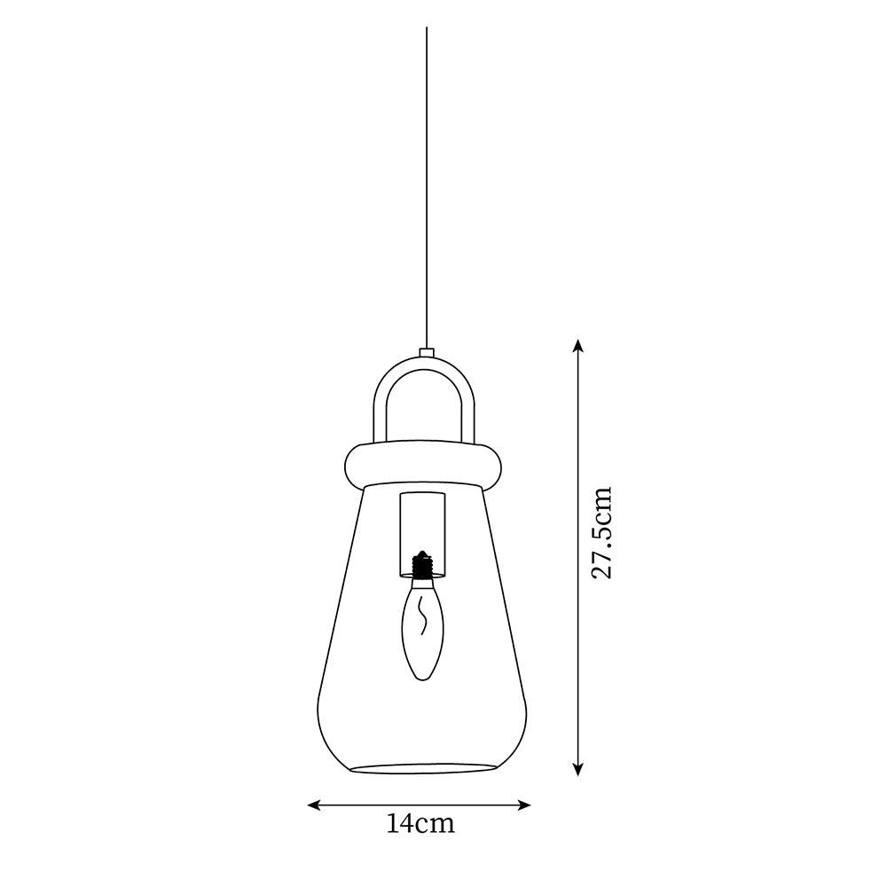 Jars Suspension Verre Bois Minimaliste