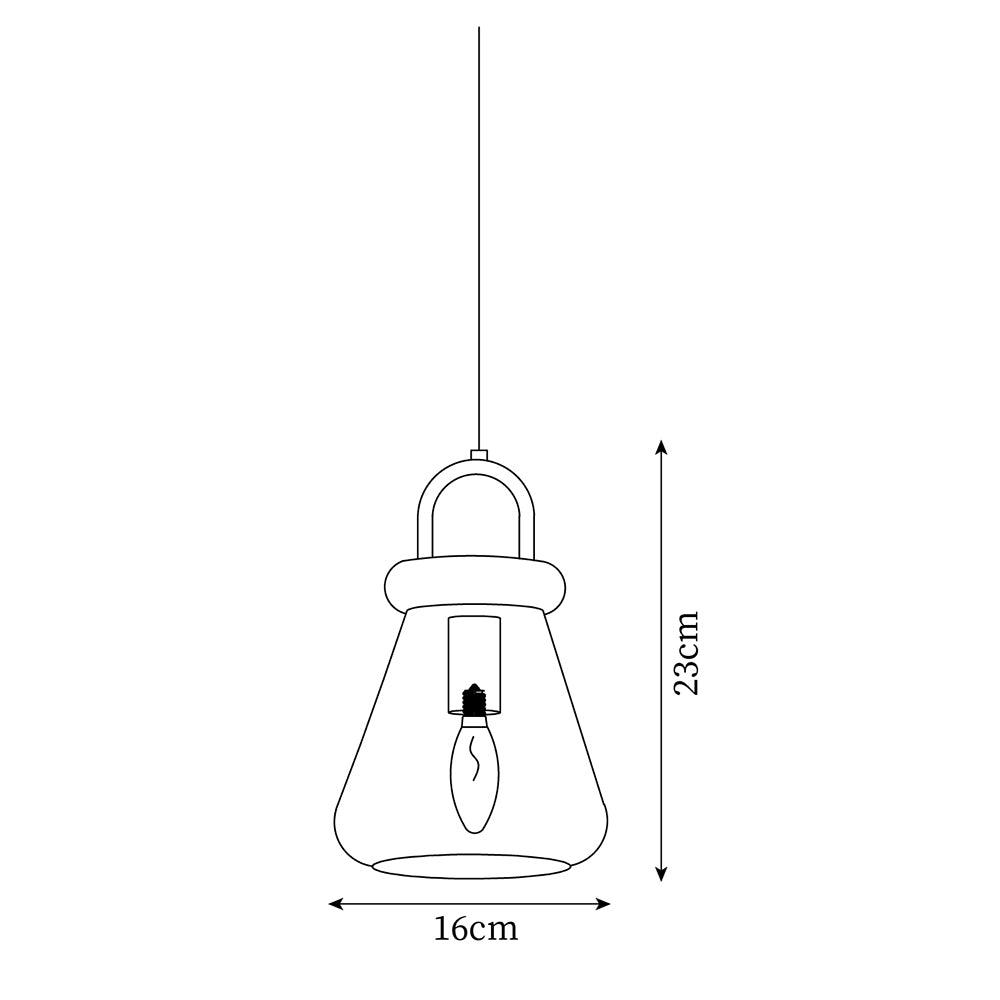 Jars Suspension Verre Bois Minimaliste