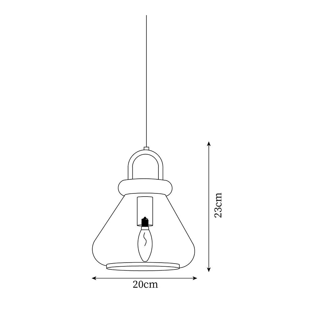 Jars Suspension Verre Bois Minimaliste