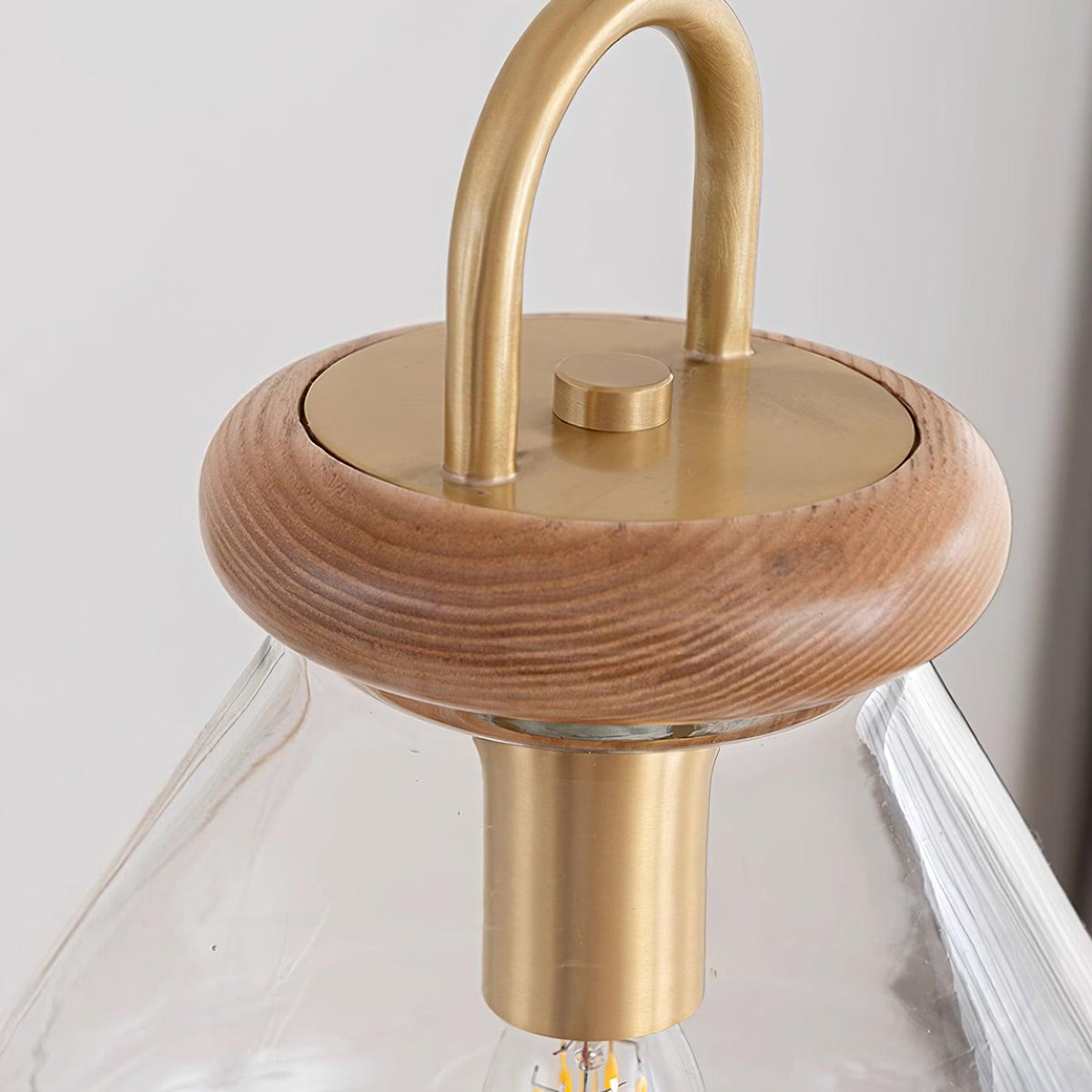Jars Suspension Verre Bois Minimaliste
