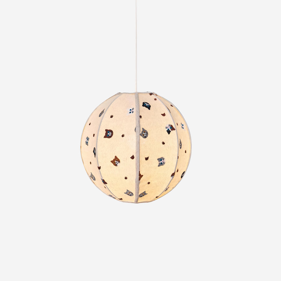 Jayne Suspension Lampe en Tissu Motif Chat Fantaisiste
