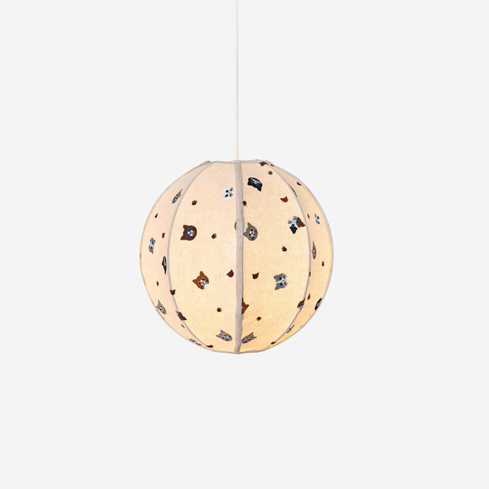 Jayne Suspension Lampe en Tissu Motif Chat Fantaisiste