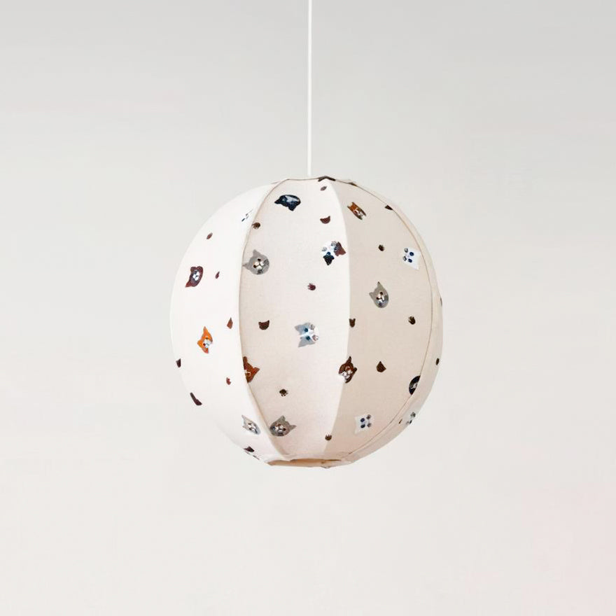 Jayne Suspension Lampe en Tissu Motif Chat Fantaisiste