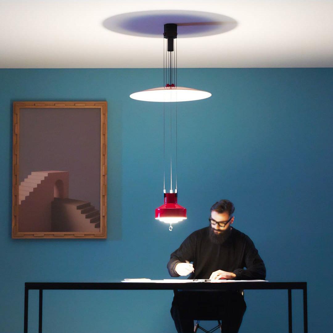 Jeka Lampe Suspendue Moderne Disque Réglable