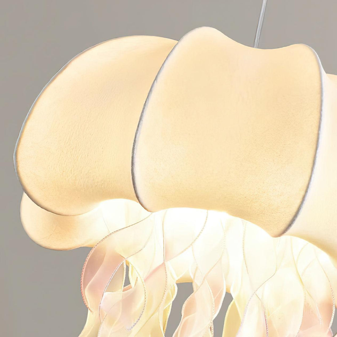 Jellyfish Suspension Rubans Irisés en Tissu