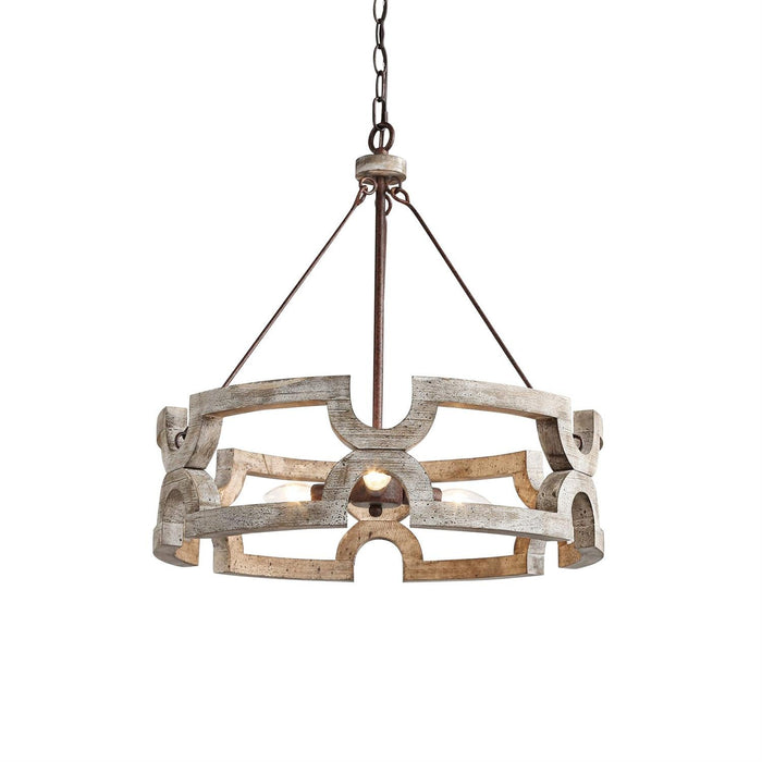 Victoria Lustres Vintage en Bois Couleur Rouille