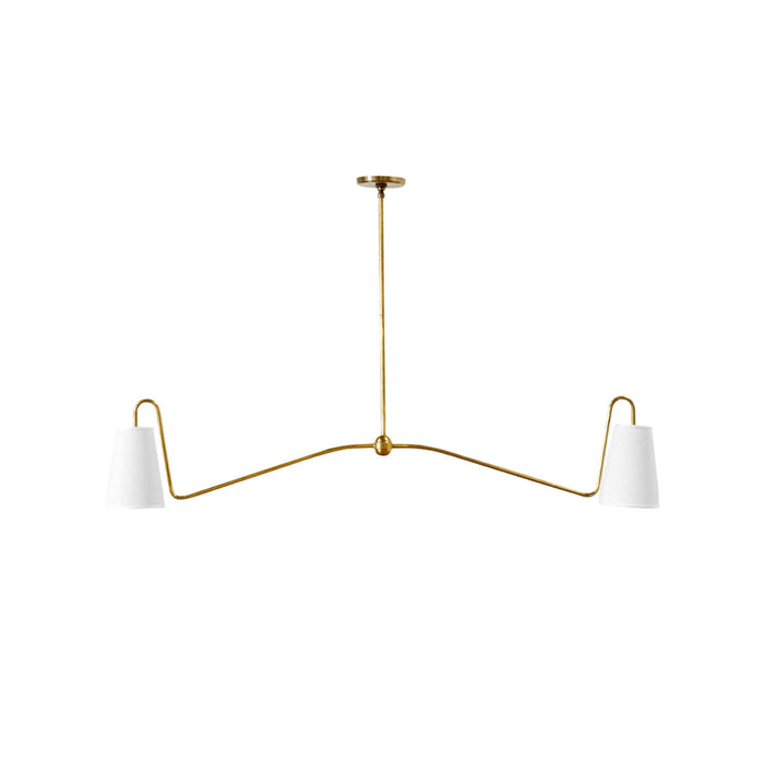 Ormirarae Vintage Industrial Linear Brass Fabric Pendant Lamp