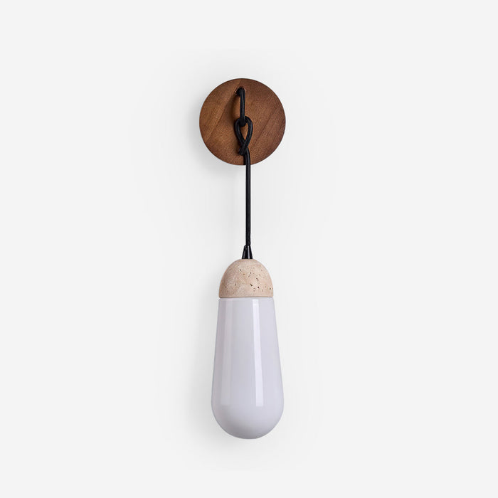 Ritta Applique Murale Travertin Forme Goutte
