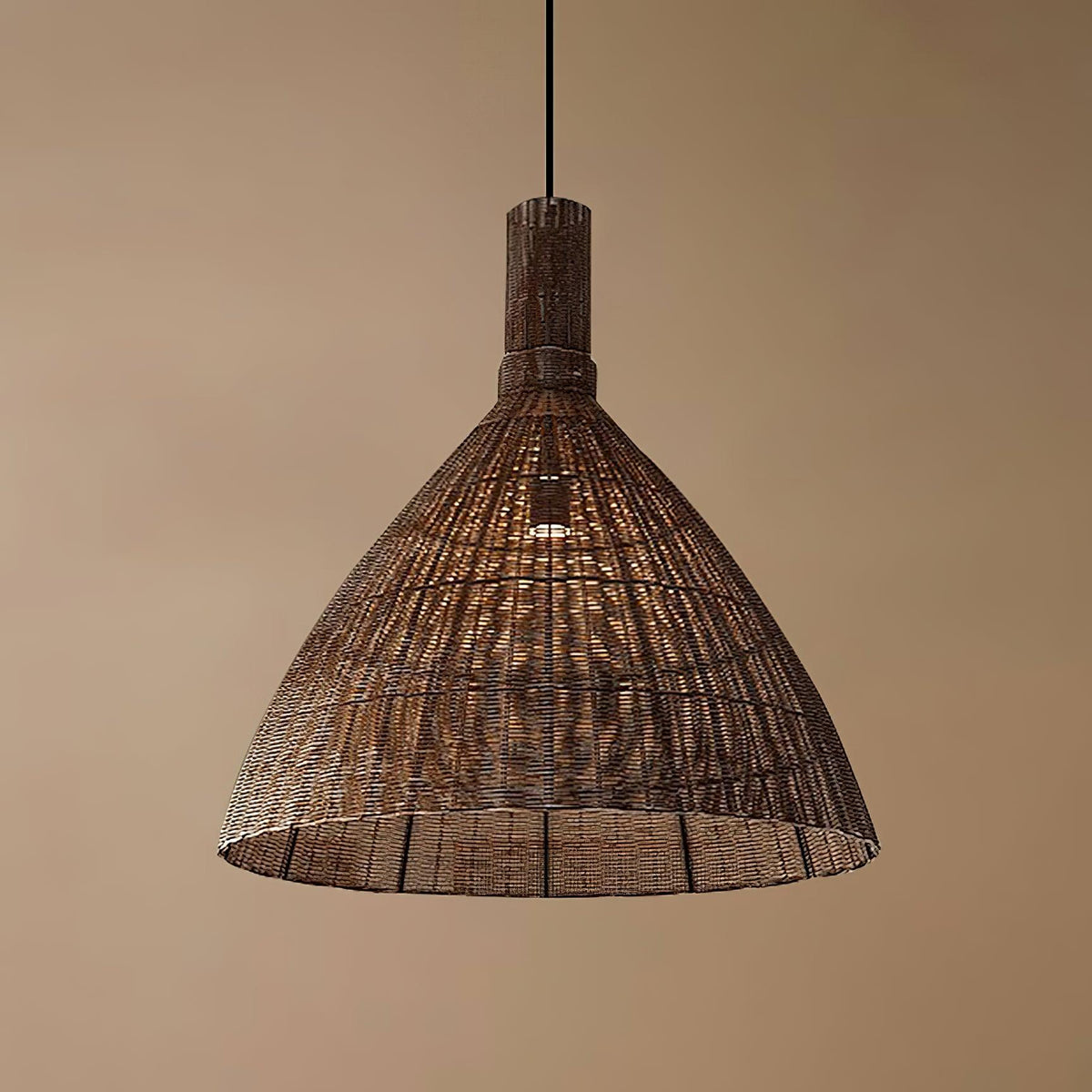 Nytheos Lampe Suspension en Rotin Naturel Artistique