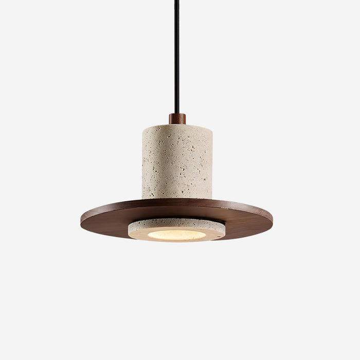 Ritta Suspension Travertin Silhouette Haut-de‐Forme